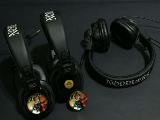 Film headphones with glass domes