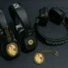 vintage cartoon headphones with boy and girl