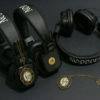 Retro headphones with pendants