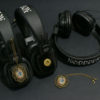 boy with violin retro headphones