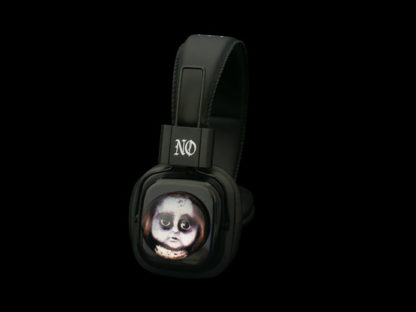 Creepy doll Goth headphones Noddders